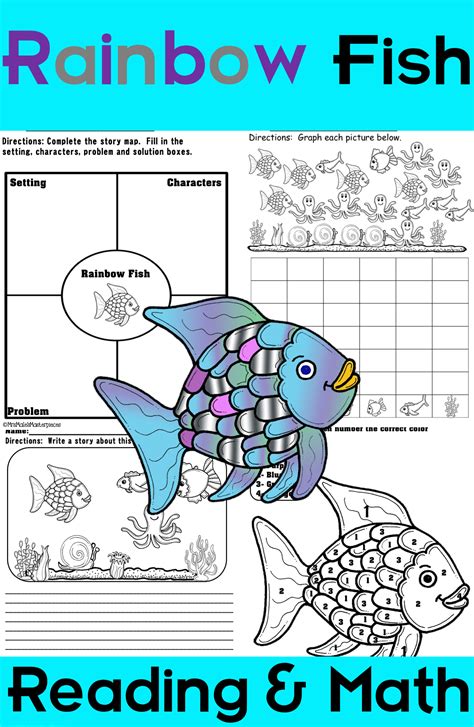 rainbow fish worksheets